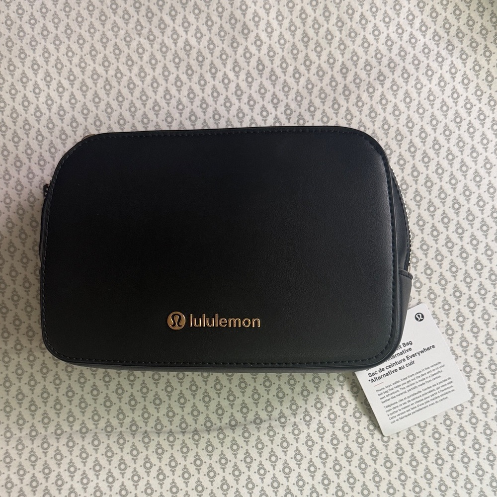 Lululemon Everywhere “Alternative Leather” Belt Bag with Gold Logo